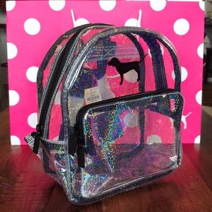 pink glitter mini backpack